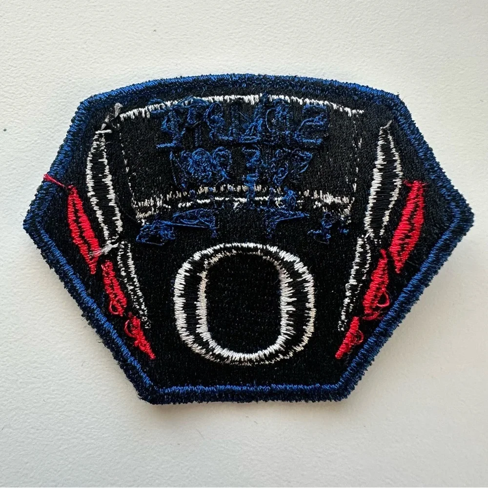 Oregon Ducks Football Salute The Day Military Authentic Hat Patch Blue Gray Red - Picture 7 of 9